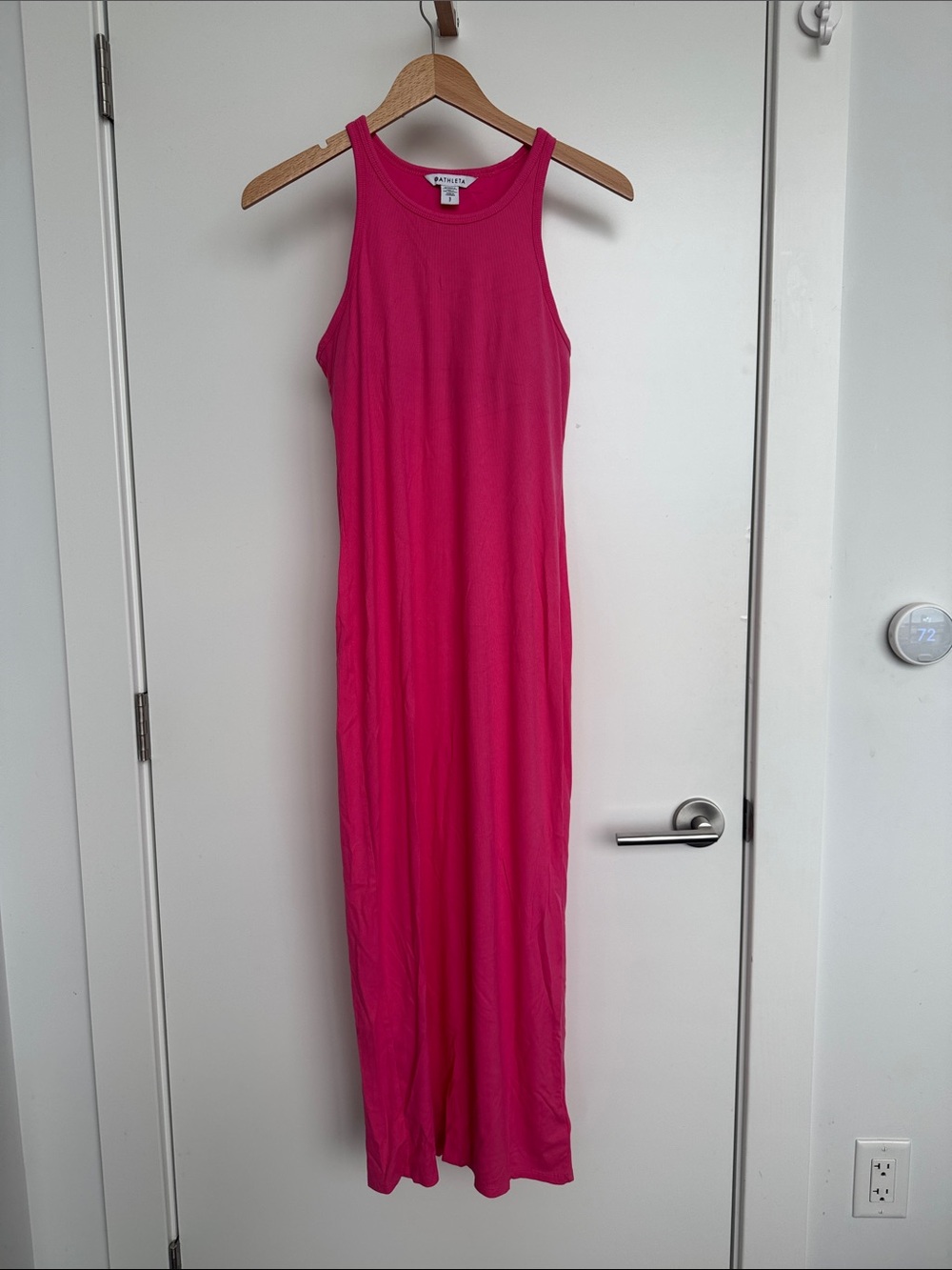 Athleta Bright Pink Racerback Maxi Dress